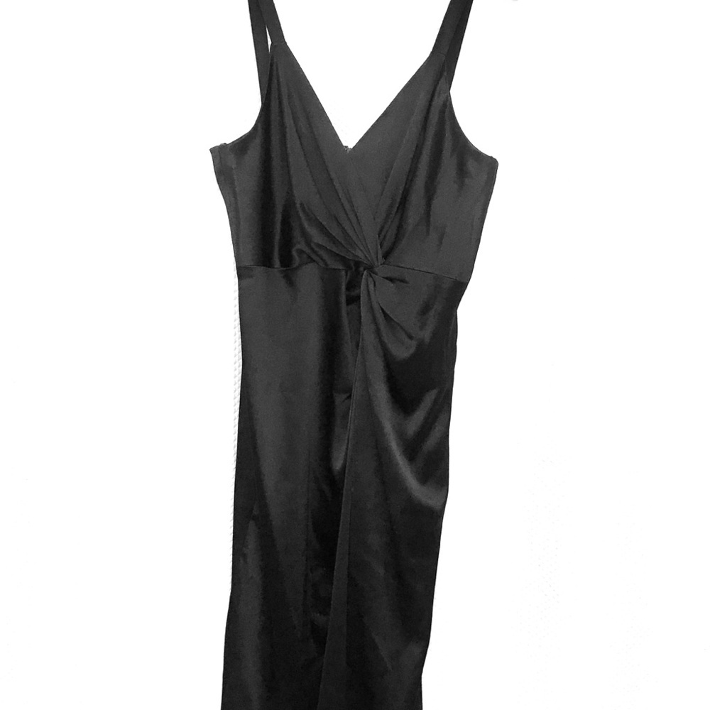 Nordstrom Jill Stuart Black Satin Dress Size 12 - Picture 2 of 8
